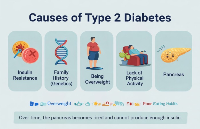 causes of type 2 diabetes