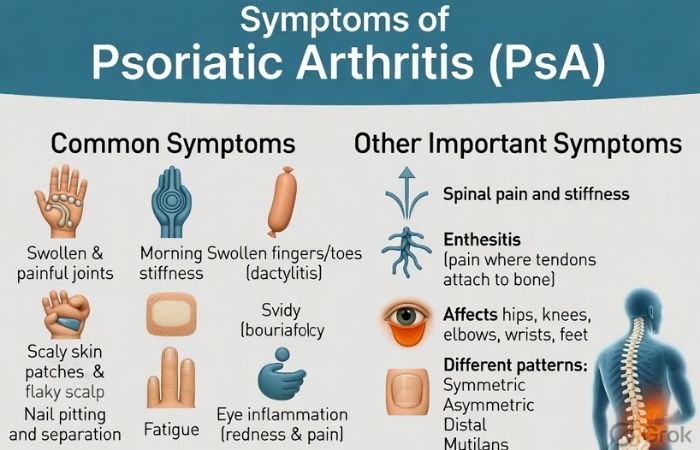 what are the symptoms of psoriatic arthritis (psa)_